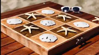 Play Time! Coastal Tic Tac Toe 'n Serving Tray