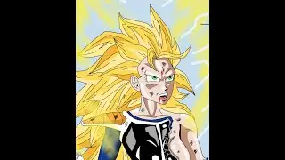 Dragonball Sketch - Female Saiyan ssj 3 (broken armor)