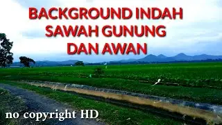 Very beautiful background of mountain rice fields and HD clouds