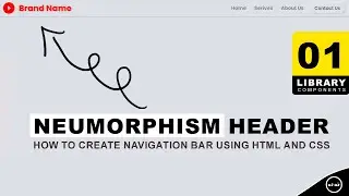 Library-1 | Create Neumorphism Navbar using only HTML And CSS @uiuxpro