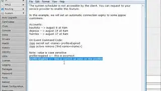 Turn on automatic connection expiry - MikroTik PPPoE
