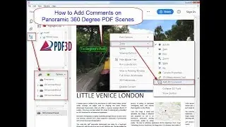 Adding 3D Comments on Panoramic 360 Image Views in PDF Documents