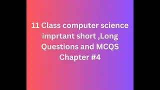 Class 11 Computer Science Chapter 4 Important Questions