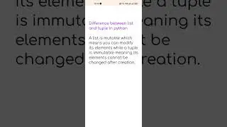 Difference between list and tuple in python