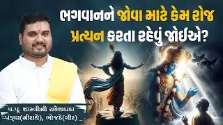 ભગવાનને જોવા માટે કેમ રોજ પ્રત્યન કરતા રહેવું જોઈએ? || Pu. Rakeshdada Pandya Shri Radhe BhojdeGir