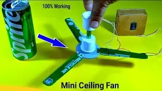 How to make Ceilling Fan with Soda Can /Easy Fan making/DIY/k maker