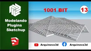 CREANDO TECHOS + ESTRUCTURA EN SKETCHUP UTILIZANDO EL PLUGIN DE 1001 BIT