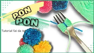 How To Make Easy PON PON  with a fork tutorial
