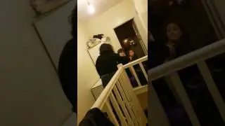 Two little kids fighting!! Girl wins