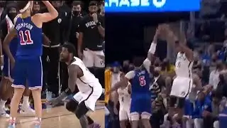 Klay Thompson and Kyrie Irving exchange some clutch 3 pointers Nets vs Warriors