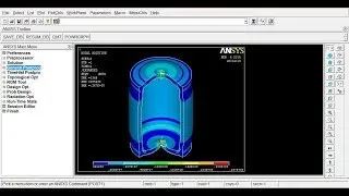 Ansys Tutorials - Static Analysis of Axisymmetric Cylinder In Ansys APDL