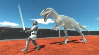 Trying to escape from Big Rock Allosaurus - Animal Revolt Battle Simulator
