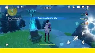 Open the chest in 30s Genshin Impact Starsnatch cliff