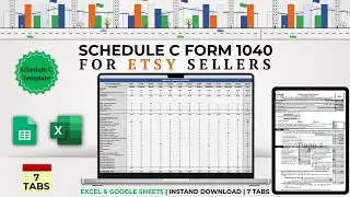 Schedule C Form 1040 For Etsy Sellers Tutorial Video