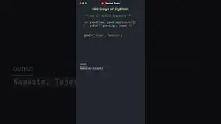 Default Values using Default Arguments | Day 41 | 100 Days of Python #100daysofpython