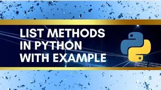 List Methods In Python With Example 