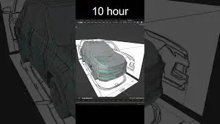 1 Min vs 5 min vs 10 hours car modeling #blender3d #3d #3dmodeling #blender #car  #modeling