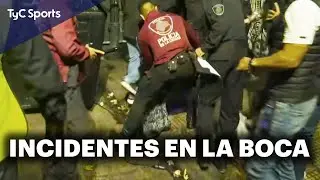 INCIDENTES EN BOCA vs COLO COLO 🔥 DISTURBIOS EN EL INGRESO DE LA HINCHADA CHILENA A LA BOMBONERA ⚽