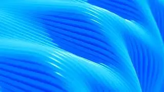 Abstract Blue Wave Silky Smooth Background 