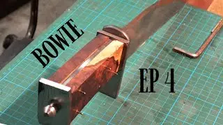 Handle work on the Damascus Bowie knife [Episode 4]