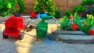 How to make water pump tractor science project | Clay house - with Cow shed  @Shaitani Ideas
