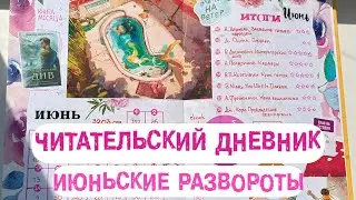 Читательский дневник ✿ развороты за июнь ✿ о переезде в новый блокнот