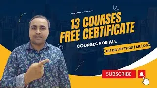 13 Free Certification Courses सभी डोमेन के लिए | ML / Python / DS / Testing /DB/JS/ UI 🔥🔥