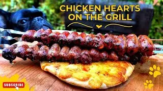 Chicken hearts on the grill❤️| Курячі сердечка на мангалі🔥