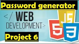A random password generator - Javascript mini projects #6