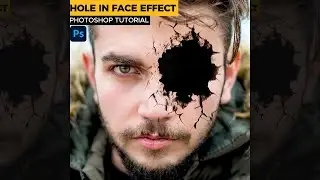 How to Create Hole on Face in Adobe photoshop.