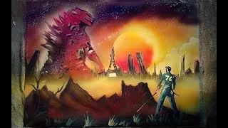 Fallout GODZILLA Marco Kitano Spray Art 2019