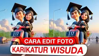 cara edit foto karikatur wisuda dengan android