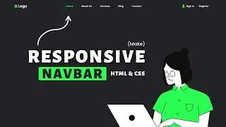 How To Make Responsive Navigation Bar Using Only HTML and CSS   Responsive Navbar Tutorial