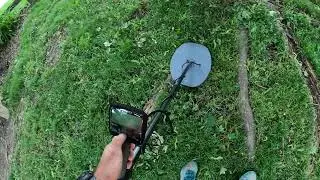 Garrett Axiom PI  detector 16" DD coil quick test/ a lot of IRON I couldn't hear without Headphones