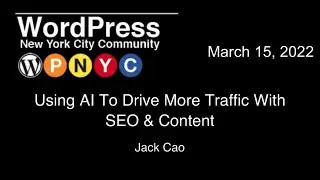 Using AI To Drive More Traffic With SEO & Content