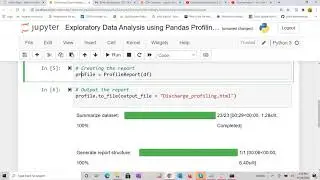 Exploratory Data Analysis using Pandas Profiling in Jupyter Notebook