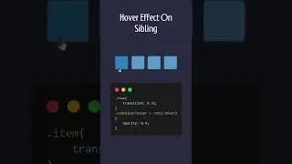 Hover Effect On Sibling | HTML CSS 