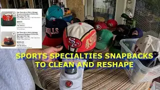 35 VINTAGE HATS TO CLEAN & RESHAPE. Sports Specialties,College Snaps, Disney, NIKE and more!