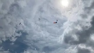Parachuting with the Flag at the Appalachian State and North Carolina Football Game (2022)