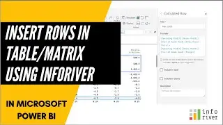 Insert Rows in Table/Matrix using Inforiver for Power BI