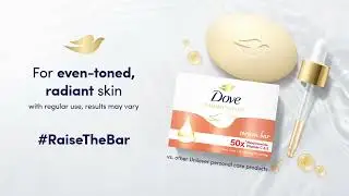 Uneven skin tone? Use NEW Dove Radiant + Care Serum Bar!​