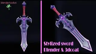 A complete course on creating stylized low-poly weapons in Blender and 3D Coat. Part 1.