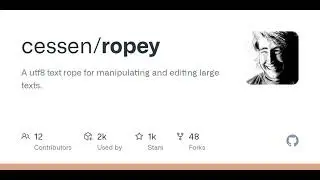 GitHub - cessen/ropey: A utf8 text rope for manipulating and editing large texts.