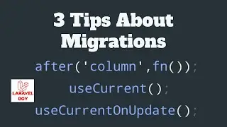 Laravel Migration tips | 3 tips for clean code .