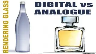 Marker drawing Rendering Glass: DIGITAL Cintiq Photoshop vs ANALOGUE paper render