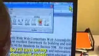 Professor Megan Conway demonstrates ZoomText.