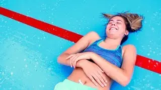 SLIP N SLIDE GYMNASTICS FLOOR ROUTINES!