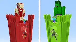 HULK KULE VS DEMİR ADAM KULE 😱 - Minecraft