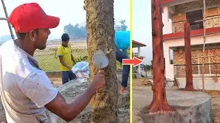 Natural design with cementing || tree design with cementing || cementing natural art
