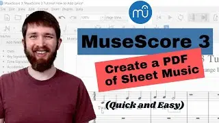 MuseScore 3: How to Create a PDF File from a MuseScore File, Export as a PDF